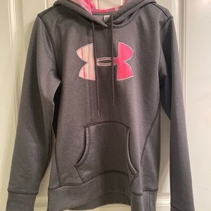 Under Armour Hoodie with Distressed Pink Emblem